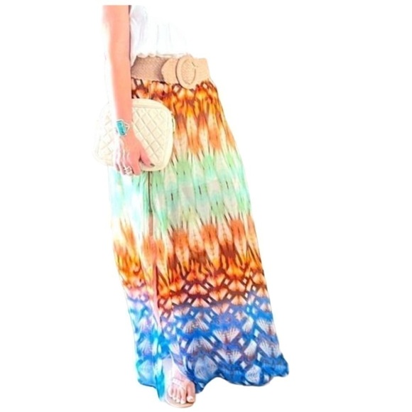 Arden B Boho Tribal Printed Maxi Skirt Size Small - Picture 1 of 11